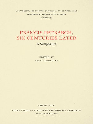 cover image of Francis Petrarch, Six Centuries Later